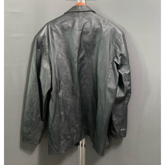Men's Ben-Z Black Leather Jacket Size XXL - Picture 3 of 4
